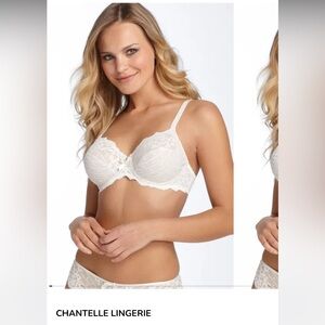 Chantelle  Rive Gauche Full Coverage Underwire Bra in Milk white lace